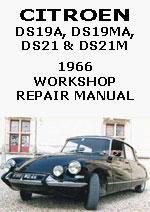 Citroen DS19A, DS19MA, DS21 & DS21M 1996 Workshop Repair Manual
